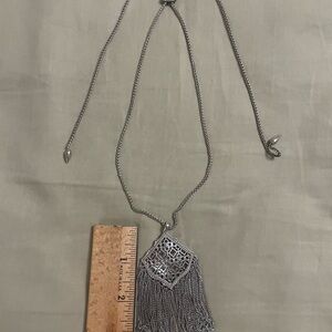 Elegant Silver Kendra Scott Kingston Tassel Necklace
